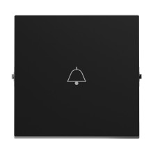 Legrand SEANO Wippe mit Klingelsymbol für Wechselschalter, Taster und Kreuzschalter, Schalterabdeckung, Wippenplatte, Schwarz, 765312