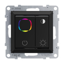 Legrand SEANO RGB-Dali-Dimmer 1 Bereich, manuelles Wechseln der Farben für DALI Vorschaltgeräte und Treiber Schwarz, 765345