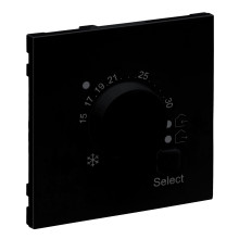 Legrand SEANO Abdeckung für elektronisches Fussbodenthermostat, Schwarz, 765352