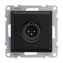 Legrand SEANO XLR-Dose 3-polig männlich, Einsatz inklusive Abdeckung, Schraubklemmen: 0,5mm2, Schwarz, 765362