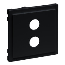 Legrand SEANO Abdeckung für Lautsprecher-Anschlussdose 1-fach, 4mm-Buchsen, Schwarz, 765378