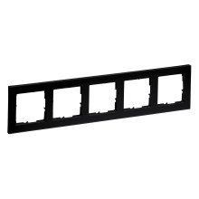 Legrand Seano+ 5-fach Rahmen, nachhaltige Produktion und Verpackung, Schwarz, 765385