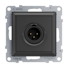 Legrand SEANO XLR-Dose 3-polig männlich, Einsatz inklusive Abdeckung, Schraubklemmen: 0,5mm2, Anthrazit, 765462