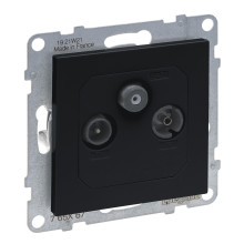 Legrand SEANO Einzeldose TV-R-SAT, Sternverkabelung HD-TV, Anschlussdämpfung: 1.5dB, Anthrazit, 765467