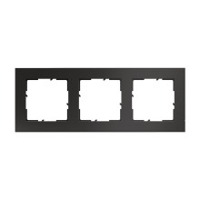 Legrand Seano+ 3-fach Rahmen mit Echtmaterialoberfläche, nachhaltige Produktion und Verpackung, Dark Steel, 765493
