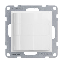 Legrand SEANO 3-Leiter-Bewegungsmelder-Einsatz inkl. Abdeckung, 180° Erfassungsbereich, mit Handbetätigung, 600W, 5–20m, Ultraweiß, 765605