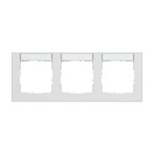 Legrand Seano+ 3-fach Rahmen horizontal mit Beschriftungsfeld, nachhaltige Produktion und Verpackung, Ultraweiß, 765893