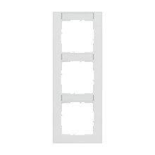 Legrand Seano+ 3-fach Rahmen vertikal mit Beschriftungsfeld, nachhaltige Produktion und Verpackung, Ultraweiß, 765993
