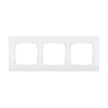 Legrand SEANO Natura 3-fach Rahmen aus Echtmaterial, nachhaltige Produktion und Verpackung, Designausführung: Weißes Glas, 766103