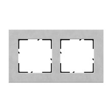 Legrand SEANO Natura 2-fach Rahmen aus Echtmaterial, nachhaltige Produktion und Verpackung, Designausführung: Aluminium eloxiert, 766122
