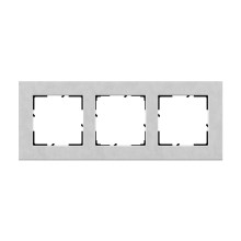 Legrand SEANO Natura 3-fach Rahmen aus Echtmaterial, nachhaltige Produktion und Verpackung, Designausführung: Aluminium eloxiert, 766123