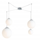 LUCE Design City Pendelleuchte 4fach E27 Weiss