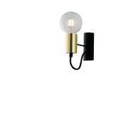 LUCE Design Axon Wandleuchte E27 dimmbar Schwarz/Gold