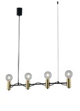 LUCE Design Axon Pendelleuchte 4fach E27 Schwarz/Gold