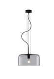 LUCE Design Gibus Pendelleuchte E27 Rauch-Glas, Grau