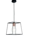 LUCE Design Harlem Pendelleuchte E27 dimmbar Hängeleuchte Schwarz/Kupfer