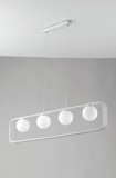 LUCE Design Roxy Pendelleuchte 4fach G9 Weiß