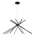 LUCE Design Shanghai LED Pendelleuchte 8fach 3000 K 50W Schwarz