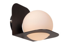 Lucide DAVY Wandleuchte G9 Schwarz, Opal IP44 04211/01/30