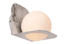 Lucide DAVY Wandleuchte G9 Schwarz, Opal IP44 04211/01/36