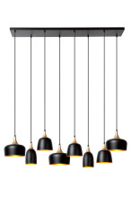 Lucide CHAYANNE E14 Pendelleuchten 8-fach Modern Schwarz 90-156,5cm 05446/08/30