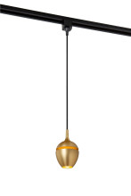 Lucide TRACK PRESTON Pendelleuchte 1-Phasen Stromschienensystem GU10 Mattes Gold, Messing, Schwarz 09958/01/02
