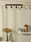 Lucide JASTER-LED LED Deckenleuchte 4x GU10 4x 5W 360° drehbar Schwarz 11903/20/30