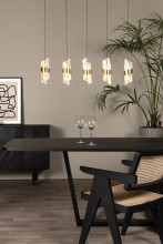 Lucide KLIGANDE LED Pendelleuchten 5-fach 7,8W dimmbar Warmweiss Modern Mattgold 70-150cm 13496/35/02