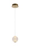 Lucide CINTRA LED Pendelleuchte 4,2W Transparent, Mattes Gold, Messing 90Ra 13499/04/60