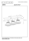 Lucide LANDA LED Deckenleuchte 3x GU10 Dim-to-warm 3x 5W dimmbar 360° drehbar Weiß 95Ra 17906/16/31