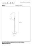 Lucide ZOZY LED Stehleuchte 3-Stufen-Dimmer 4W dimmbar mit flexiblem Lesearm Schwarz 18756/03/30
