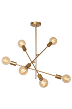 Lucide LESTER Deckenleuchte 6x E27 drehbar Mattes Gold, Messing 21119/06/02