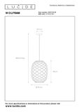 Lucide WOLFRAM Pendelleuchte E27 Schwarz 21417/32/30