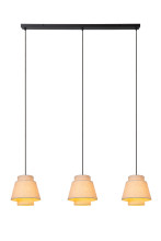 Lucide TRIBUTE E27 Pendelleuchten 3-fach Landhausstil Beige 70-150cm 21435/03/38