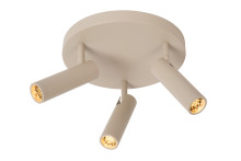 Lucide GRADO GU10 (MR11) Deckenstrahler 3-fach Modern Taupe 22974/13/41