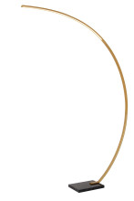 Lucide CURVE LED Stehleuchte 15W dimmbar Mattes Gold, Messing, Schwarz 44700/11/02