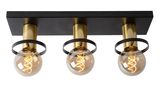 Lucide ANAKA Deckenleuchte 3x E27 Schwarz, Mattes Gold, Messing 45179/03/30