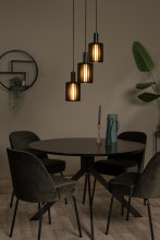 Lucide LAMBRES E27 Pendelleuchten 3-fach Modern Schwarz 70-164cm 45410/13/30
