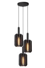 Lucide RAFAL Pendelleuchte 3x E27 Grau, Schwarz 45492/13/36