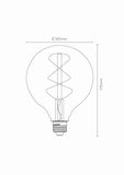 Lucide G125 LED Filament Lampe E27 5W dimmbar Amber 49033/05/62