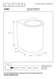 Lucide ZARO Außen-Wandleuchte GU10 Weiß IP44 69801/01/31
