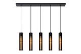 Lucide LIONEL Pendelleuchte 5x E27 Schwarz 73406/05/30