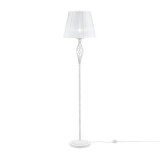 Maytoni Grace Stehleuchte, Stehlampe E14 Weiss, Gold Organza
