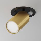 Maytoni Focus S Deckenleuchte, Deckenlampe GU10 12,3cm Schwarz / matt Gold