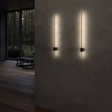 Maytoni Pars LED Wandleuchte, Wandlampe 6W Schwarz 3000K 90Ra Warmweiss