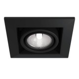 Maytoni Metal Modern Downlight, Einbauleuchte GU10 Schwarz schwenkbar, drehbar