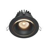 Maytoni Yin LED Downlight, Einbauleuchte 12W dimmbar Schwarz 90Ra Ø9,8mm Warmweiss