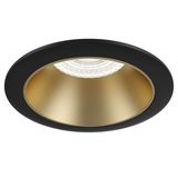 Maytoni Share Deckeneinbaulampe GU10 Schwarz-Gold Ø86mm
