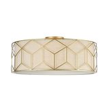 Maytoni Messina Deckenleuchte 5x E27 Gold Leinen