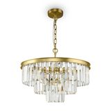 Maytoni Revero Pendelleuchte, Hängeleuchte 7x E14 Messing Glas